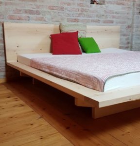 Zirbenbett modern – Schreinerei Senega Zirbenholz-Spezialist