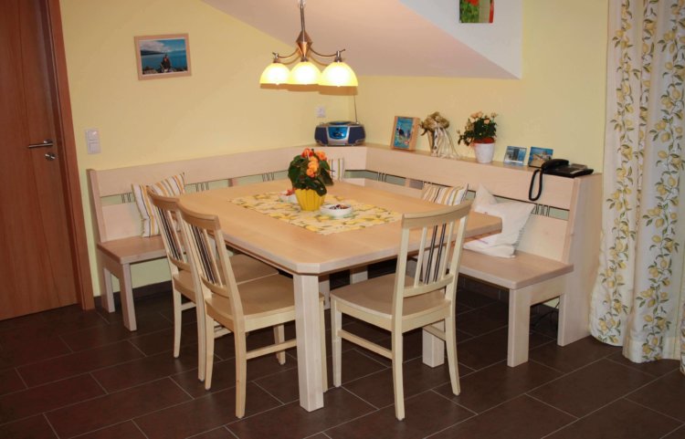 Eckbank Tisch und Stühle aus Ahorn