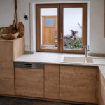 Design Schreinerküche Holz und Betonoptik München